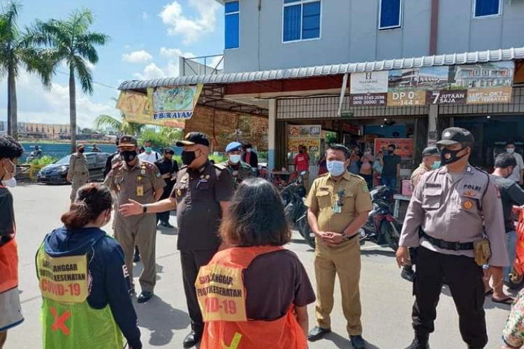 93 Orang Terjaring Razia Tanpa Masker di Bengkong