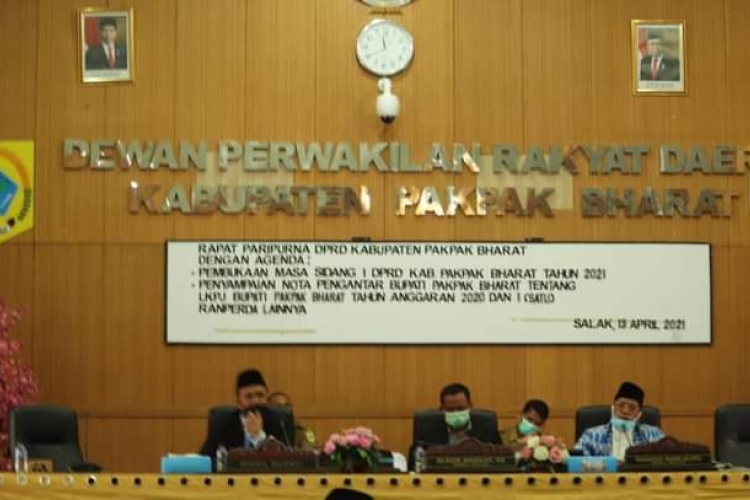 Wakil Bupati Pakpak Bharat Sampaikan LKPJ Bupati  TA 2020