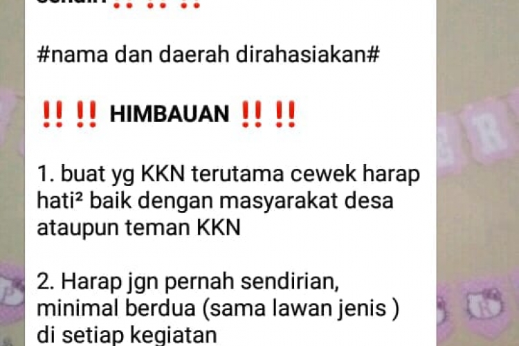 Screenshot Percakapan di salah satu Grup Whatsapp