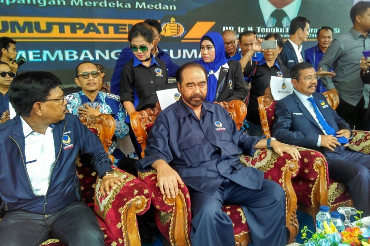 Tampak Ketua UMUM Partrai Nasdem Menghadiri Acara