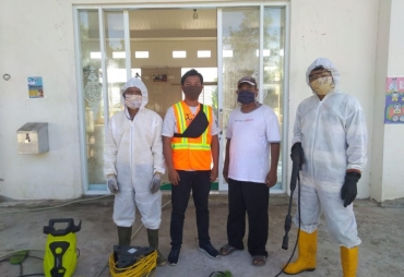 PUPR Kota Bengkulu Giat Semprot Disinfektan Masjid