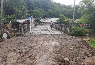 Pengganti Jembatan Ambruk di Batu Godang Selesai Dikerjakan