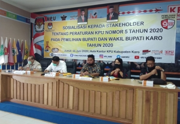 Pilkada di Masa Covid-19 KPUD Karo Sosialisasikan PKPU No 5 Tahun 2020
