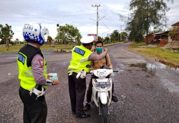 Putus Covid-19,Polres Kaur Sasar Pengendara Tak Bermasker