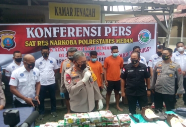 Pengungkapan Kasus Narkoba Polrestabes Medan Gelar Press Release Bersama Kapolda