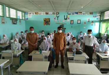 Sidak ke SMAN 5 Bengkulu Waka I Pastikan KBM Terapkan Prokes