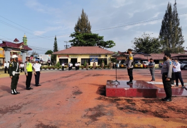 Gelar Pasukan Operasi Keselamatan Toba 2021 Polres Dairi Laksanakan Apel Bersama
