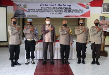 Pembenahan Pelayanan Polres Dairi Terima Kunjungan Tim Puslitbang Polri