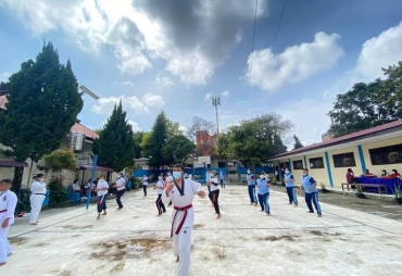Dharma Wanita Rutan Kelas IIB Kabanjahe Laksanakan Latihan Bela Diri Taekwondo