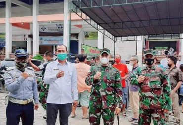 Pemkab Labuhanbatu dan Kodim 0209/LB Vaksinasi Massal di Pasar Gelugur