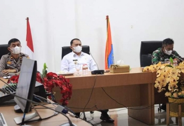 Bupati Labuhanbatu dan Forkopimda Ikuti Rapat Koordinasi Gugus Tugas Covid-19