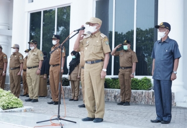 Pemkab Asahan Gelar Apel Hari Pertama Masuk Kerja Setelah Libur Idul Fitri 