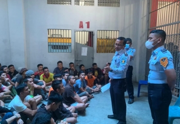 Rumah Tahanan Negara Kelas IIB Kabanjahe menggelar Sosialisasi kepada seluruh Warga Binaan  Rutan Kabanjahe