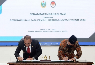 Gubsu Tandatangani MoU Dengan KPU Sumut