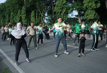 Sambut HUT RI Pemkab Asahan Gelar Senam Massal