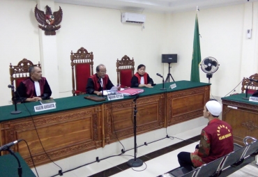 suasana Sidang Putusan DM di Ruang Cakra Pengadilan Negeri Bengkulu