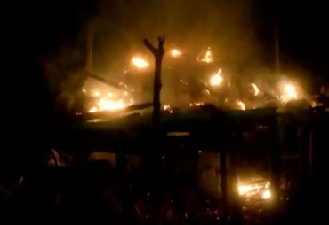 Tampak Tempat yang dibakar oleh pemuda