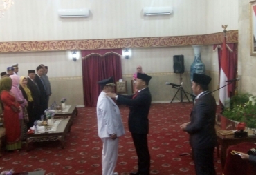 Prosesi acara Pelantikan Caretecer Wali Kota Bengkulu