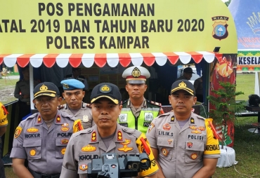 Kapolres Kampar Tinjau Pos Pam Nataru 2019