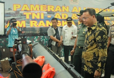 Sambut HUT TNI ke-72 Korem 041/Gamas Gelar Pameran Alusista
