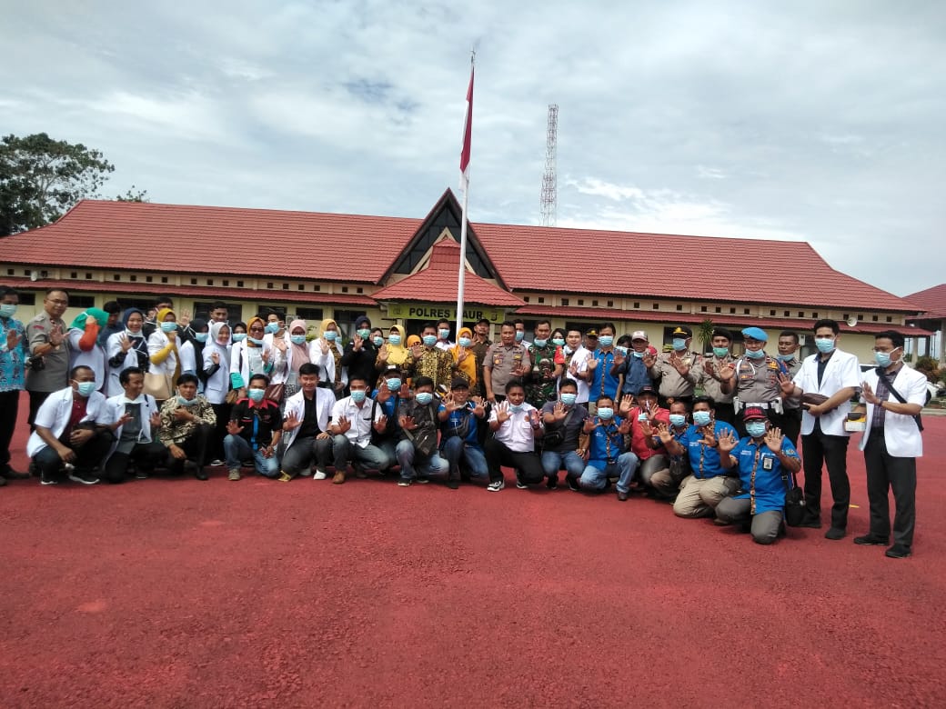 PWI Kaur dan 4 Instansi Sosialisasikan Pencegahan Virus Corona