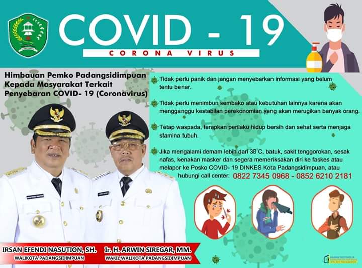 Antisipasi Corona Pemkot Padangsidimpuan Keluarkan Surat Edaran