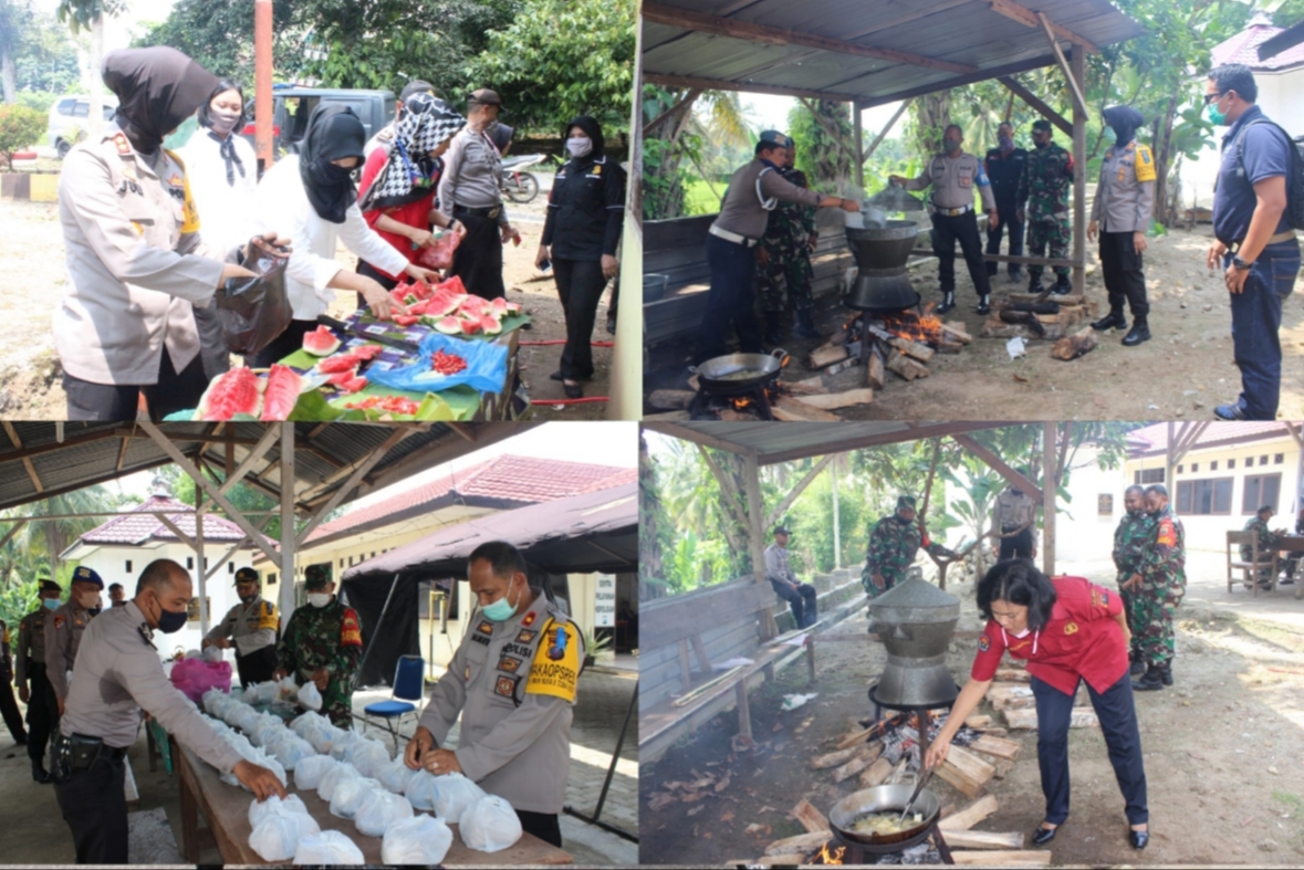 Peduli Warga Terdampak Polisi di Sidimpuan Dirikan Dapur Umum Covid-19