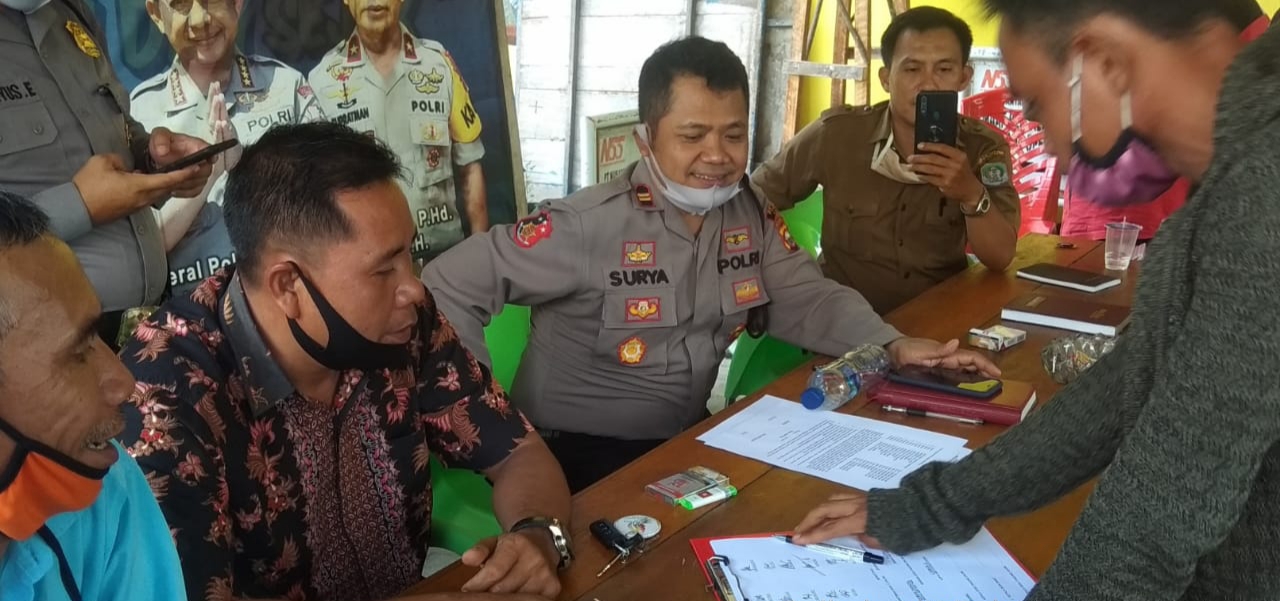 Selesaikan Perselisihan Polsek Kaur Selatan Fasilitasi Mediasi Pemuda Tiga Desa
