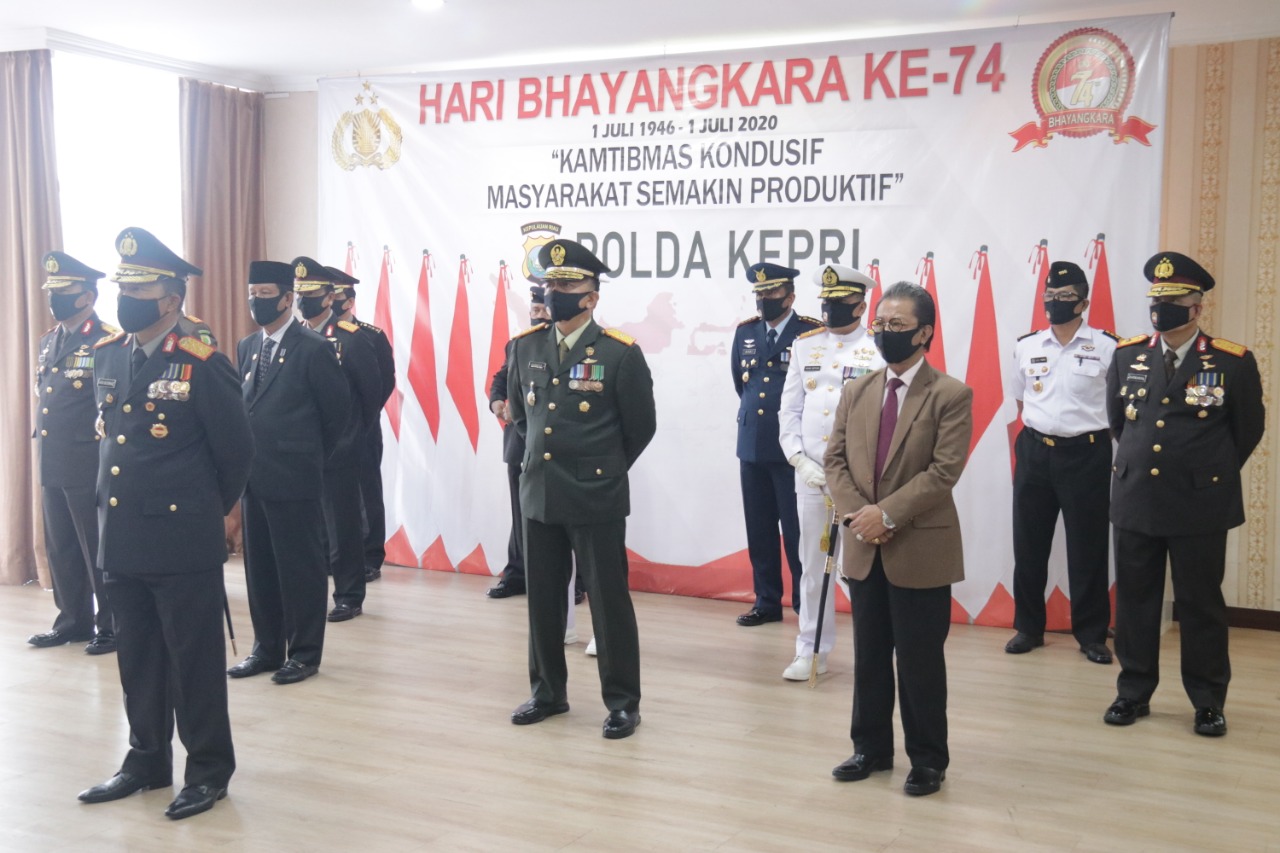 Peringatan Bhayangkara Polda Kepri Gelar Peringatan Via Vidcon