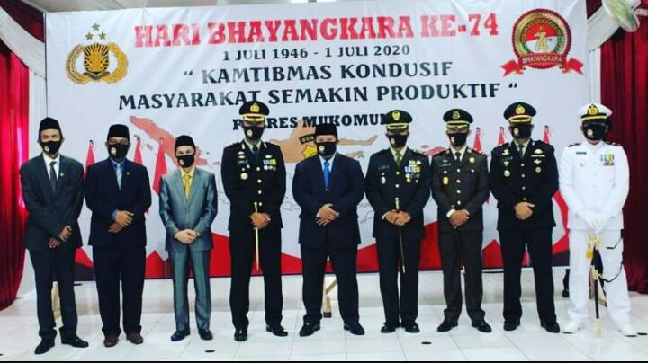 Via Virtual HUT Bhayangkara di Mukomuko Berlangsung Khidmat