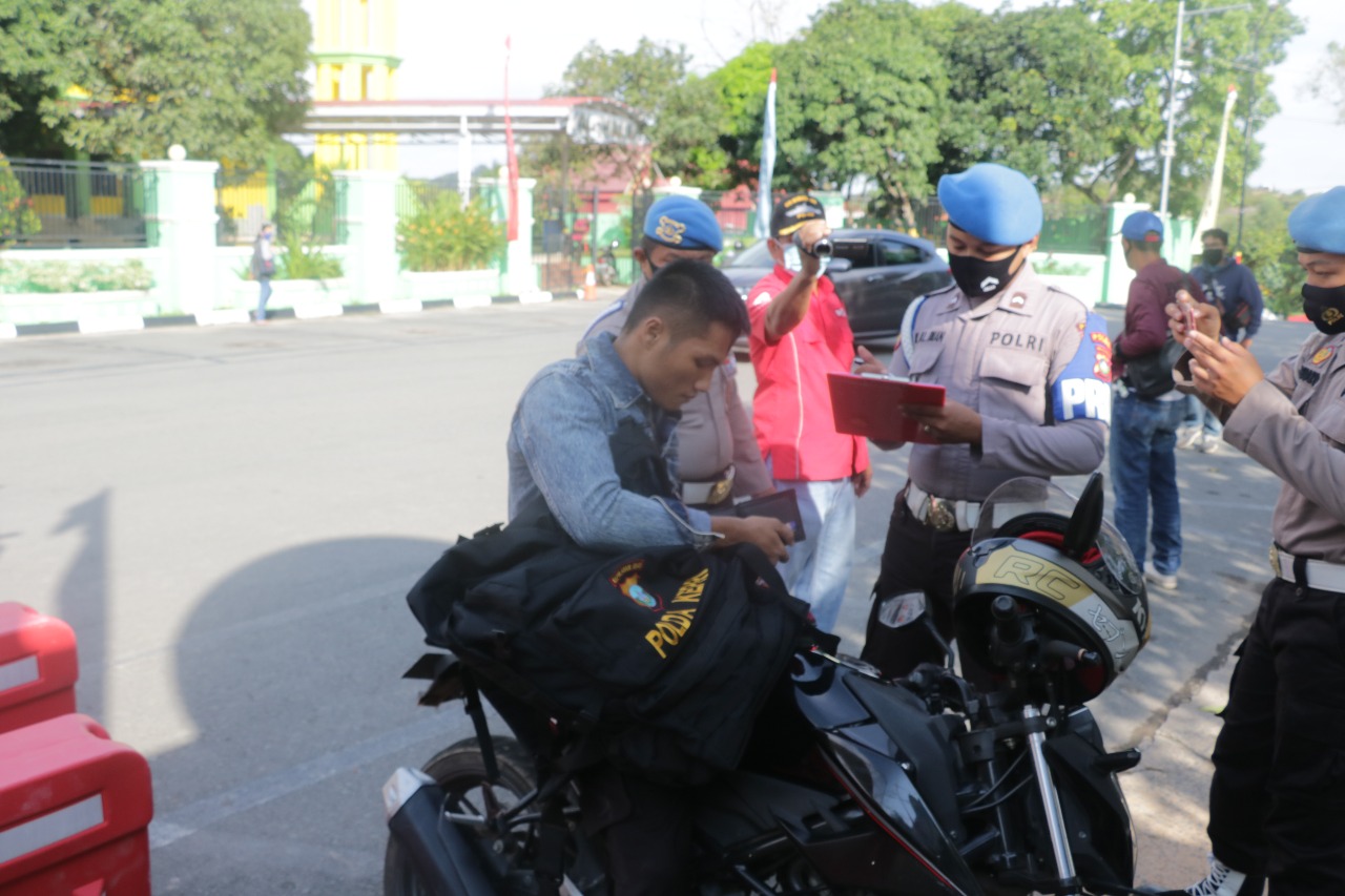 Patuhi Protokol Kesehatan Polda Kepri Disiplinkan Personil