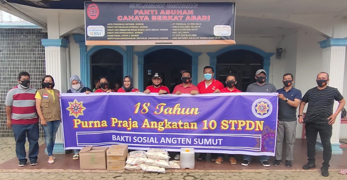 Purna Praja Angten Gelar Bakti Sosial di Tiga Panti