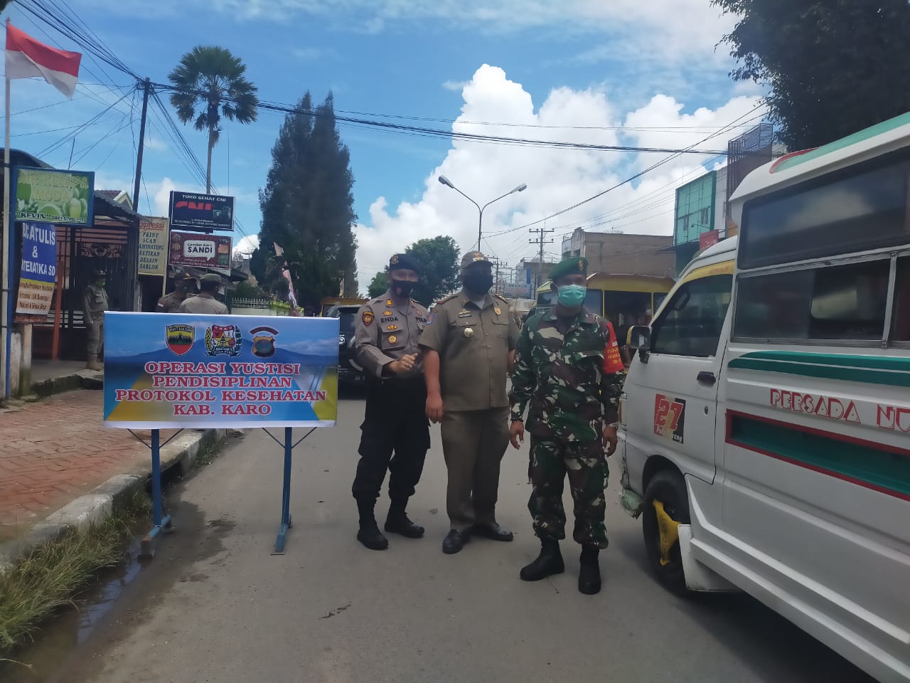 Tim Gabungan Karo Gelar Operasi Yustisi Pendisiplinan Prokes Covid 19