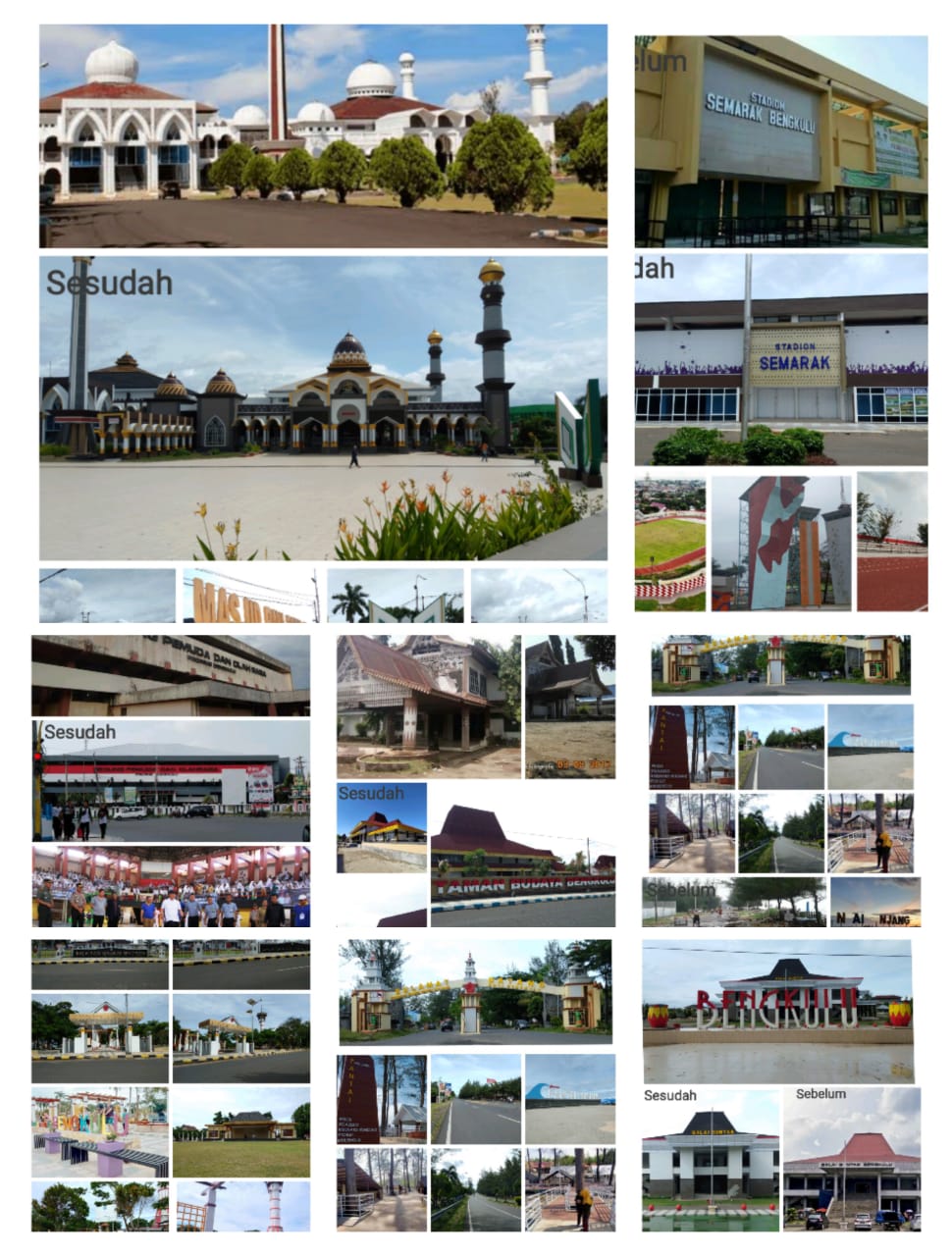 8 Wajah Baru Infrastruktur Perkotaan Era Rohidin : Masjid Wisata Hingga Sarana Olahraga
