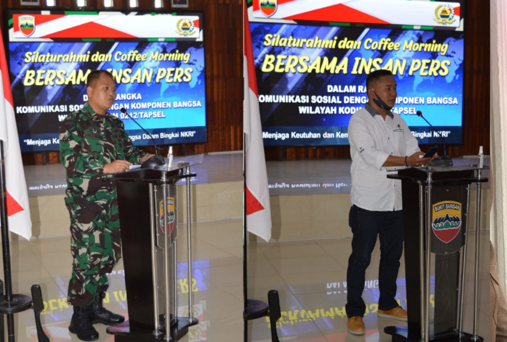 Kodim 0212/Tapsel Gelar Coffee Morning Bareng Insan Pers