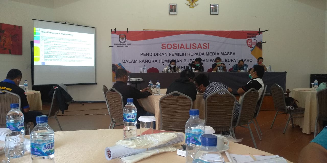 KPUD Karo Gelar Sosialisasi Terkait Pilkada Kepada Media Massa