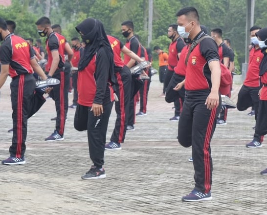 Polda Rutin Laksanakan Senam Bersama
