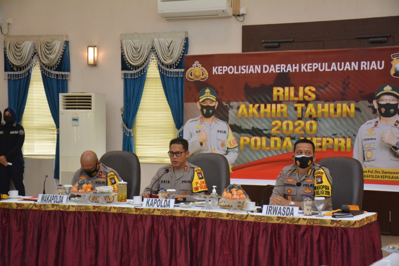 Kapolda Kepri Paparkan Rilis Akhir Tahun 2020