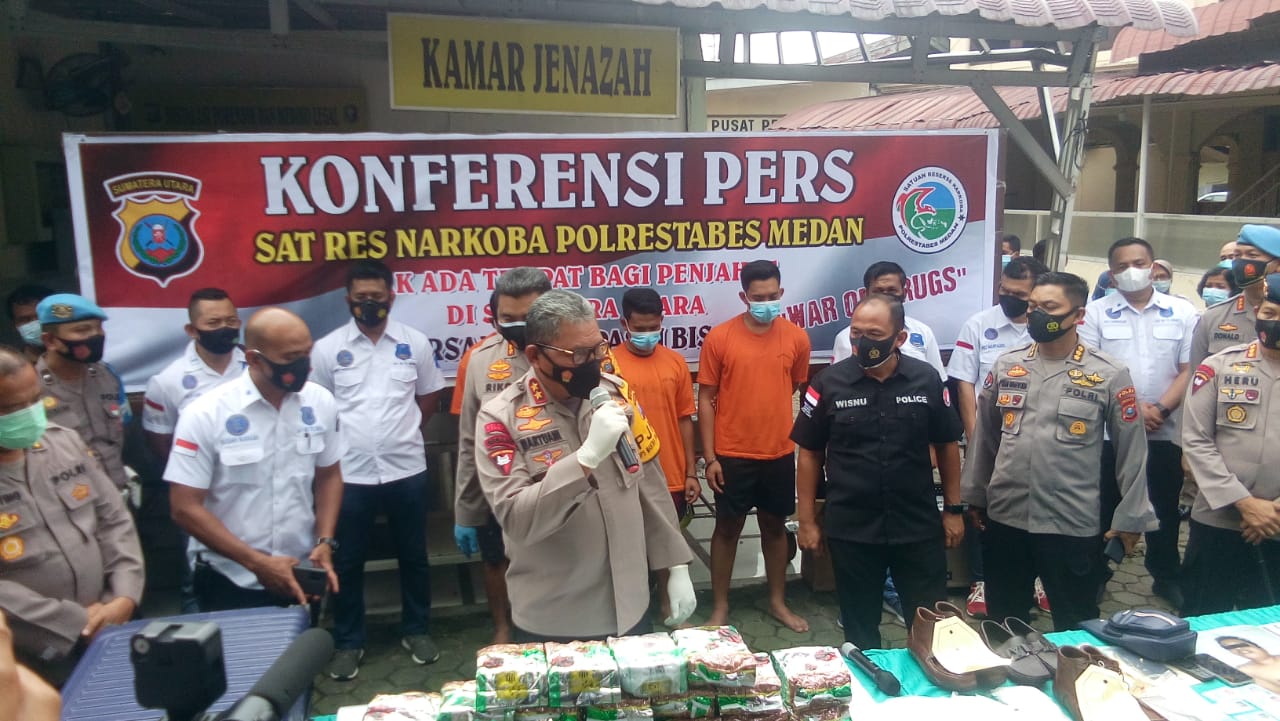 Pengungkapan Kasus Narkoba Polrestabes Medan Gelar Press Release Bersama Kapolda