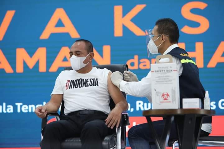 Jajaran Forkopimda Sumut Gelar Vaksinasi Perdana Di Sumatera Utara