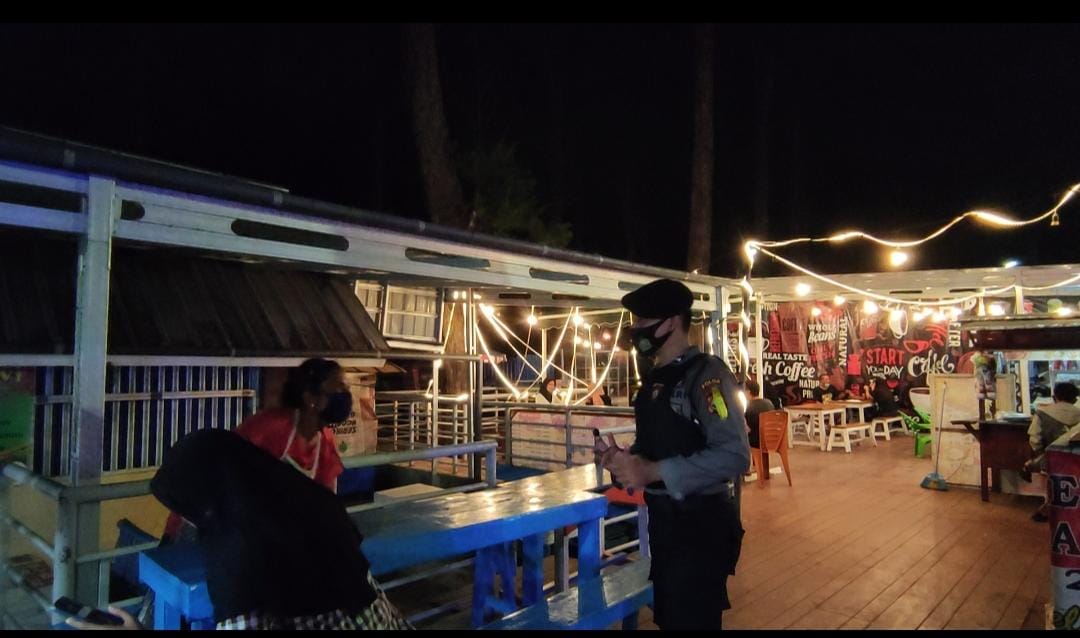 Himbau Prokes, Polda Bengkulu Patroli Kawasan Wisata dan Pusat Perbelanjaan
