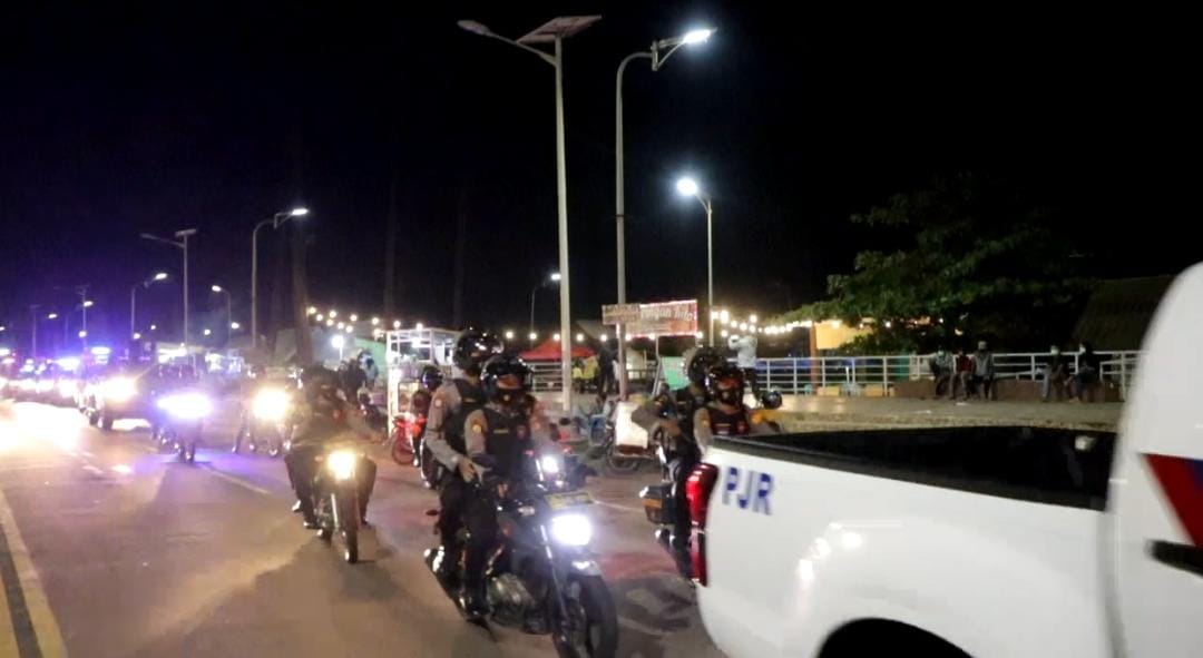 Cegah Penyebaran Covid-19, Polda Bnegkulu Patroli Skala Besar
