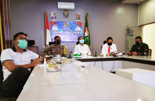 Awasi Penularan Covid-19 Forkopimda Karo Siap Dukung Bentuk Posko Tingkat Desa