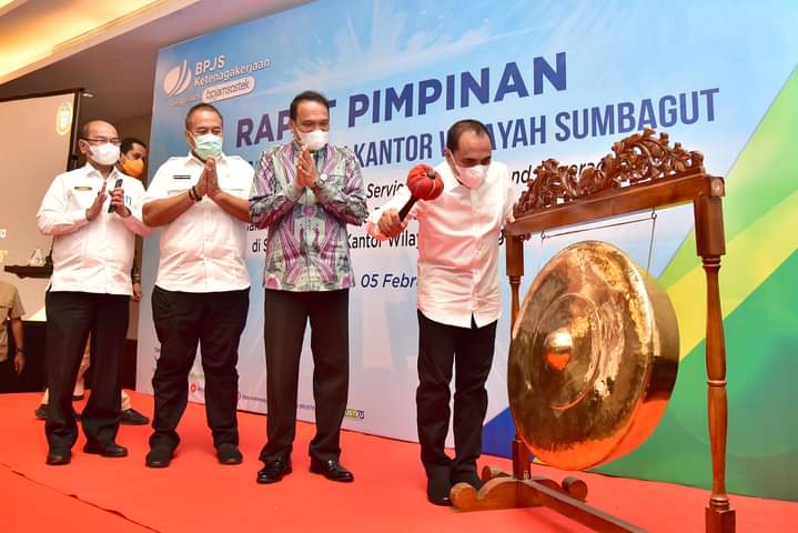 Rapim BPJS Ketenagakerjaan Gubernur Edy Apresiasi Upaya Peningkatan Jumlah Peserta