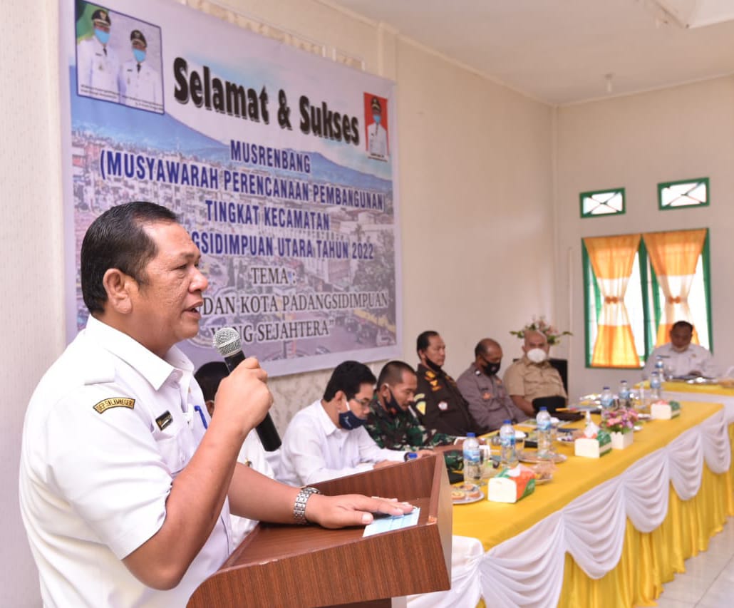 Walikota Irsan Buka Musrenbang Kecamatan Sidimpuan Utara