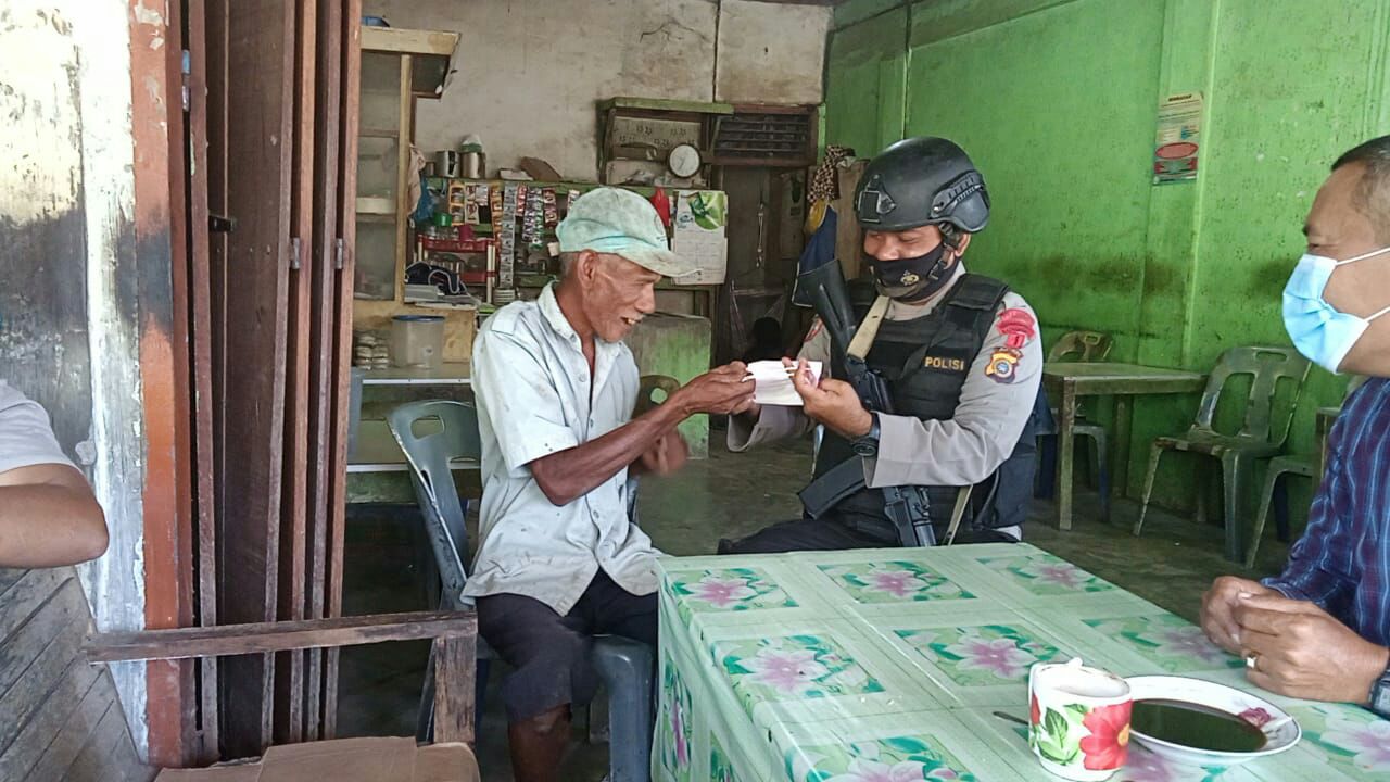 Brimob Polda Aceh Gelar Patroli Sambang Desa
