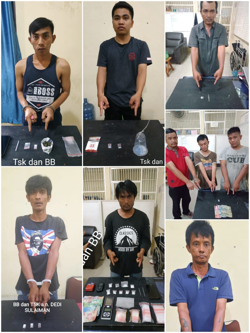 Satresnarkoba Polres Tanah Karo Amankan 9 Pelaku Narkoba