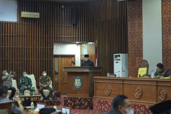 Gubernur Rohidin Sampaikan LKPJ Bengkulu Tahun 2020