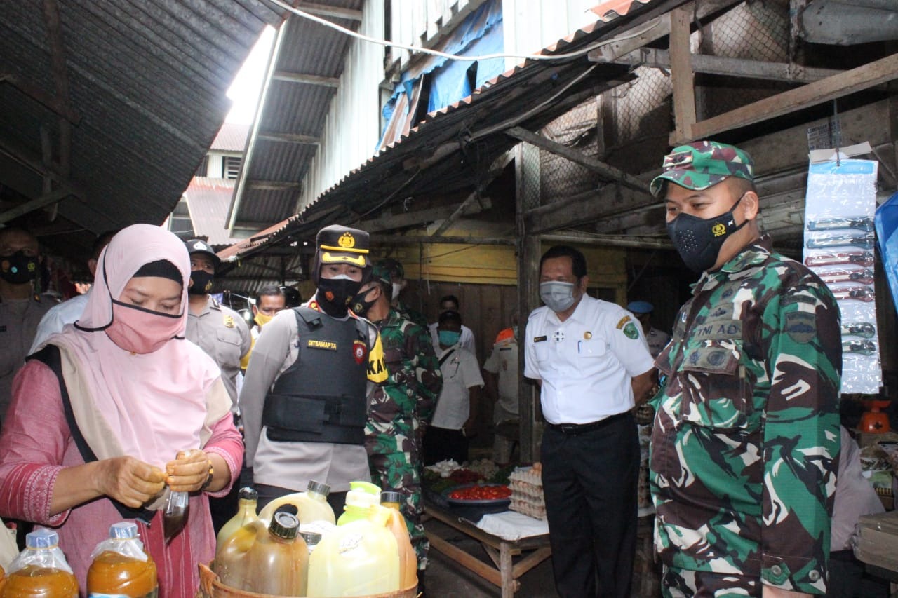 Walikota Sidimpuan dan Forkopimda Sambangi Pasar Tangguh