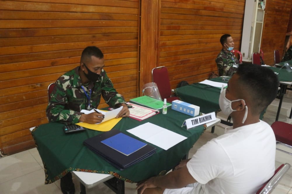 Korem 041/Gamas Laksanakan Seleksi Penerimaan Tamtama PK TNI AD